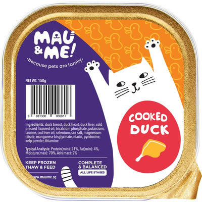 Mau&Me Mau&Me Duck Cooked Frozen Cat Food 1.2kg Cat Food & Treats