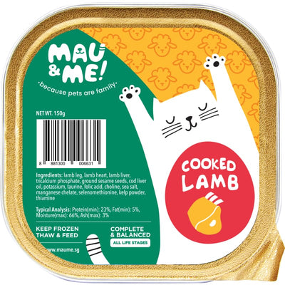 Mau&Me Mau&Me Lamb Cooked Frozen Cat Food 1.2kg Cat Food & Treats