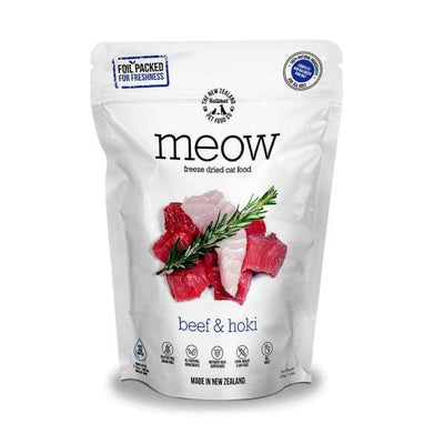 MEOW MEOW Beef & Hoki Freeze Dried Raw Cat Food 280g Cat Food & Treats