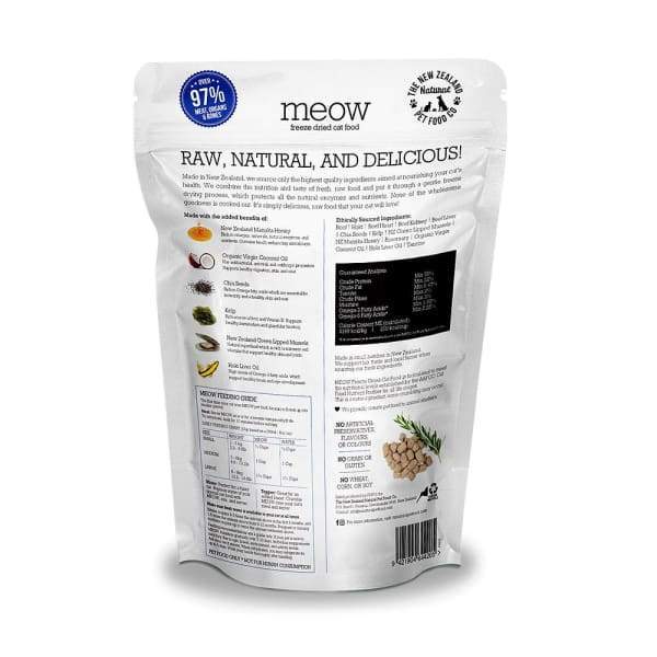 MEOW MEOW Beef & Hoki Freeze Dried Raw Cat Food 280g Cat Food & Treats