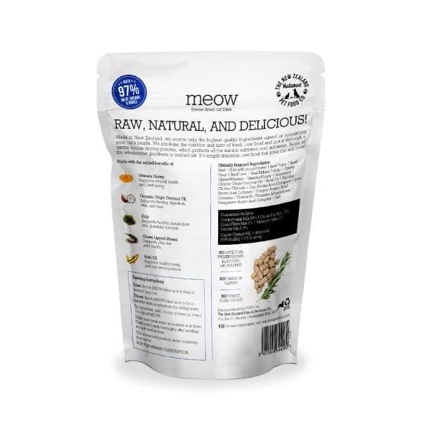 MEOW MEOW Freeze Dried Raw Beef & Hoki Cat Treats 50g Cat Food & Treats