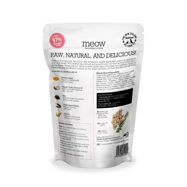 MEOW MEOW Freeze Dried Raw Chicken & King Salmon Cat Treats 50g Cat Food & Treats