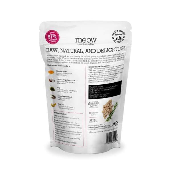 MEOW MEOW Freeze Dried Raw Lamb & Hoki Cat Treats 50g Cat Food & Treats
