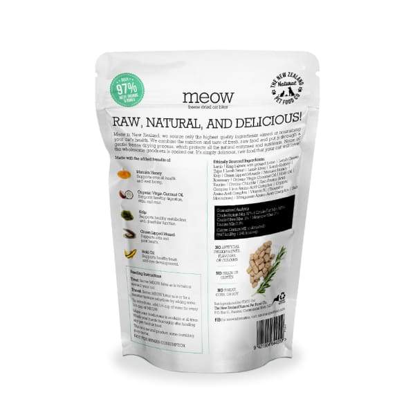 MEOW MEOW Freeze Dried Raw Lamb & King Salmon Cat Treats 50g Cat Food & Treats