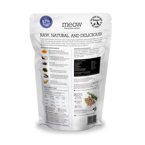 MEOW MEOW Lamb & Hoki Freeze Dried Raw Cat Food 280g Cat Food & Treats