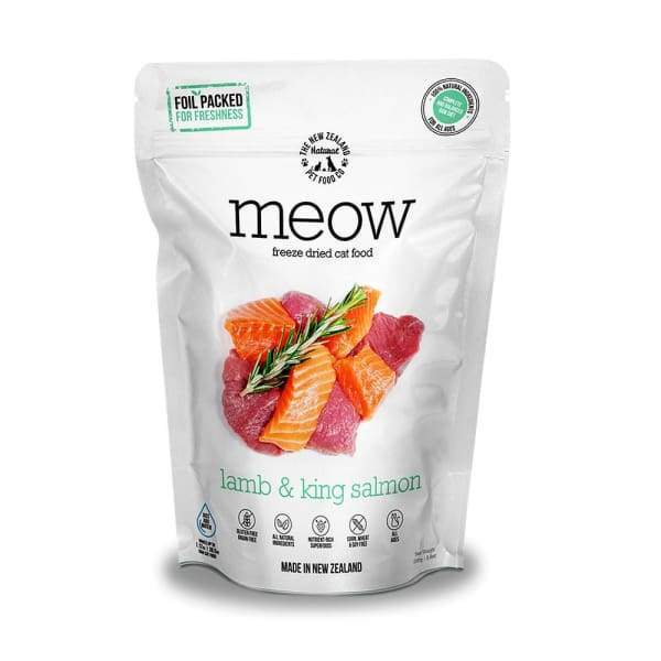 MEOW MEOW Lamb & King Salmon Freeze Dried Raw Cat Food 280g Cat Food & Treats