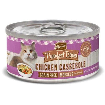 Merrick Merrick Purrfect Bistro Grain Free Chicken Casserole Morsels in Gravy Canned Cat Food 156g Cat Food & Treats