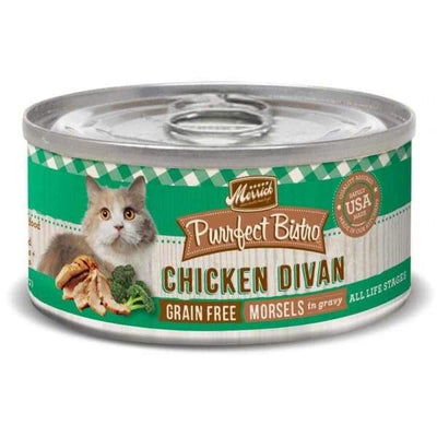 Merrick Merrick Purrfect Bistro Grain-Free Chicken Divan Morsels in Gravy Canned Cat Food 156g Cat Food & Treats