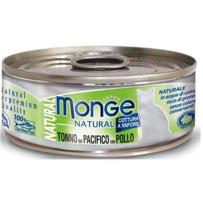 Monge Monge Natural Yellowfin Tuna with Chicken Canned Cat Food 80g Cat Food & Treats