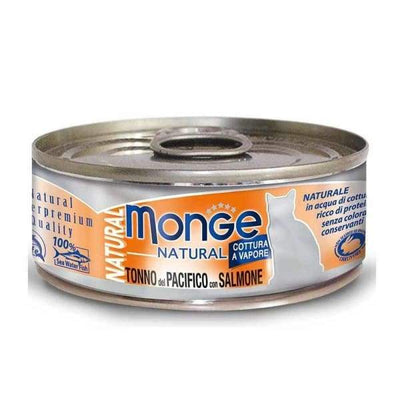 Monge Monge Natural Yellowfin Tuna With Salmon Canned Cat Food 80g Cat Food & Treats
