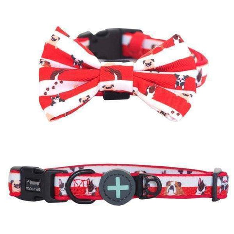 Moo + Twig Moo + Twig Peek A Crew Bow Tie Collar Dog Accessories