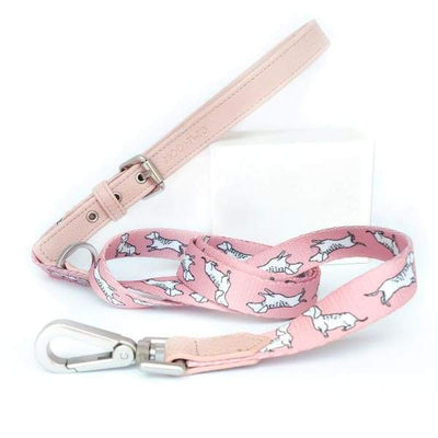 Moo + Twig [15% OFF] Moo + Twig Vegan Leather The Twiggy Blush Dog Leash Dog Accessories