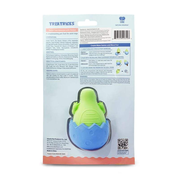 Natura Nourish [30% OFF] Natural Nourish 2-in-1 Gator Egg Dog Toy with Chicken Treats Dog Accessories