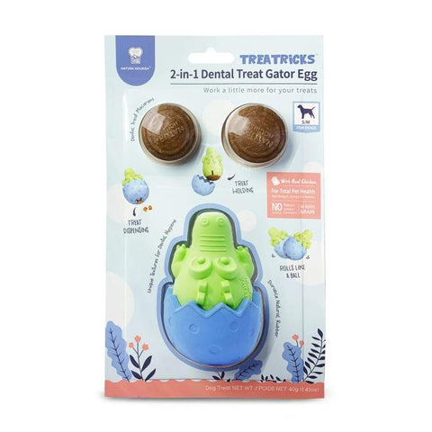 Natura Nourish [30% OFF] Natural Nourish 2-in-1 Gator Egg Dog Toy with Chicken Treats Dog Accessories