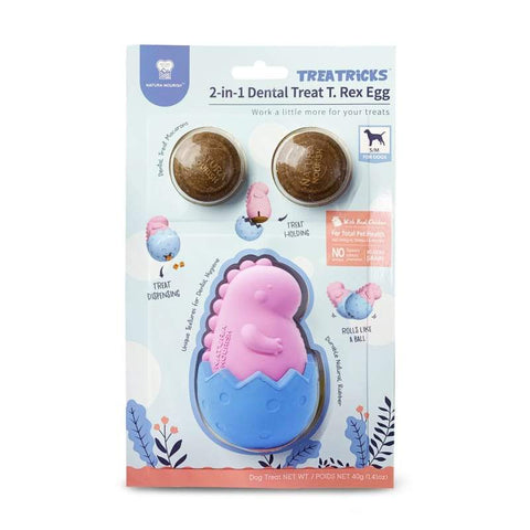 Natura Nourish [30% OFF] Natural Nourish 2-in-1 T-Rex Egg Dog Toy with Chicken Treats Dog Accessories