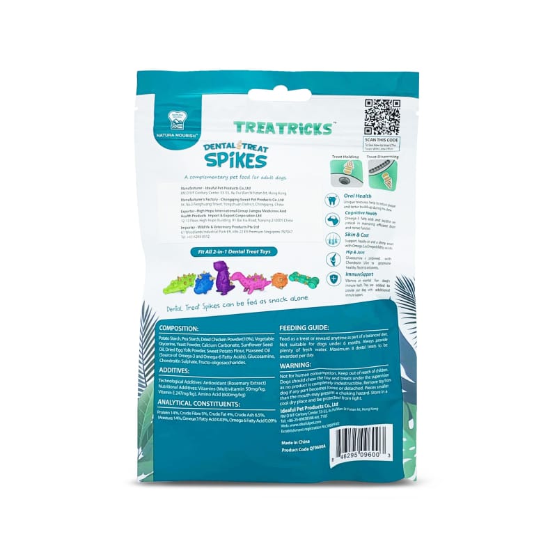 Natura Nourish [30% OFF] Natura Nourish Spikes Chicken Dental Dog Chicken Treats Refills 183g Dog Food & Treats