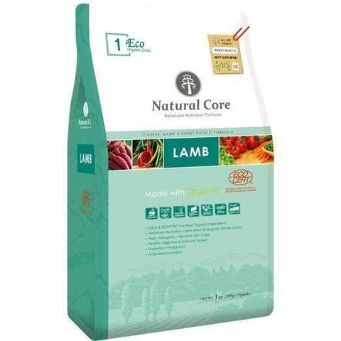 Natural Core [FREE 210G FOOD*] Natural Core Eco 1 Organic Lamb & Sweet Potato Dry Dog Food Dog Food & Treats