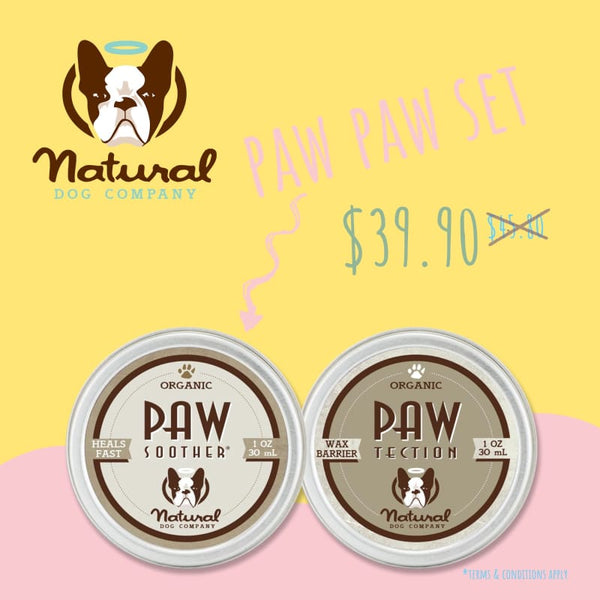 Natural Dog Company [PAW SET BUNDLE AT $39.90] Natural Dog Company Paw Soother Organic Healing Balm (3 sizes) Dog Healthcare