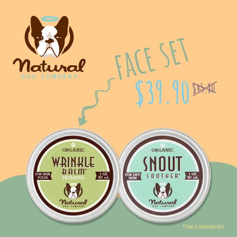 Natural Dog Company [WRINKLE & SNOUT SET $39.90] Natural Dog Company Wrinkle Organic Healing Balm (3 sizes) Dog Healthcare