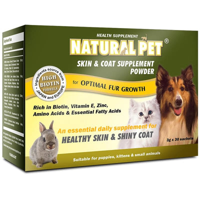 Natural Pet [15% OFF] Natural Pet Skin & Coat Supplement Powder 3g x 30 sachets with 27 Essential Vitamins and Minerals Dog Healthcare