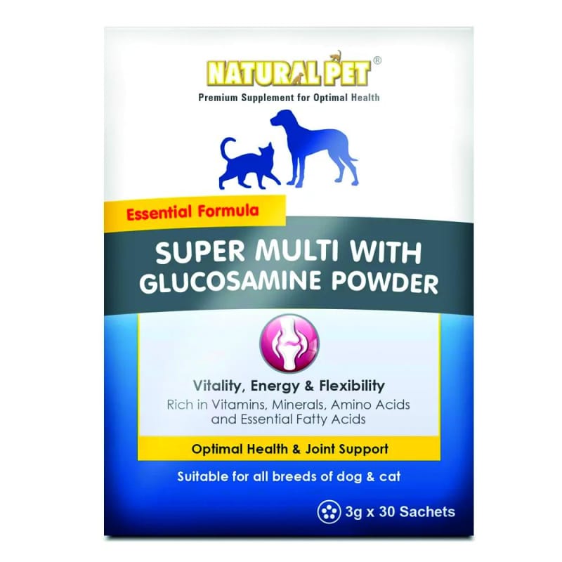 Natural Pet [15% OFF] Natural Pet Super Multi Supplement with Glucosamine in Powder or Tablet Dog Healthcare