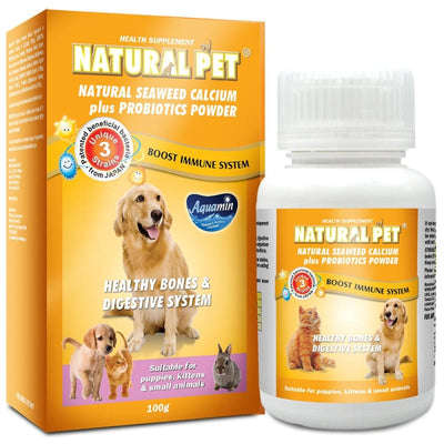 Natural Pet [15% OFF] Natural Pet Natural Seaweed Calcium Plus Probiotics Pet Supplement Powder 100g Dog Healthcare