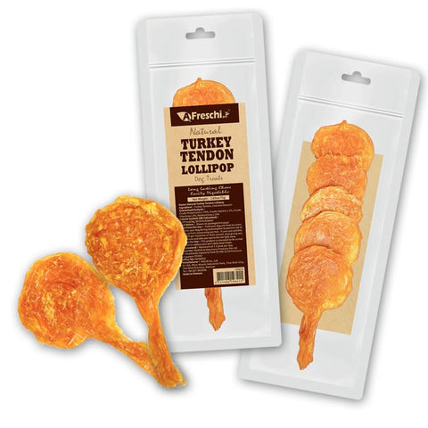 Afreschi [BUY 2 FREE 1] Afreschi Natural Turkey Tendon Lollipop Dog Chew 5pcs Dog Food & Treats