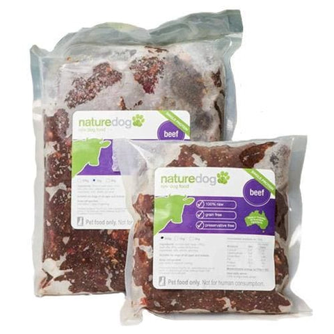 Nature Dog Nature Dog Beef Frozen Raw Dog Food 2kg Dog Food & Treats
