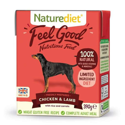 Naturediet [BUY 2 FREE 1!] Naturediet Feel Good Chicken & Lamb Wet Dog Food 390g Dog Food & Treats