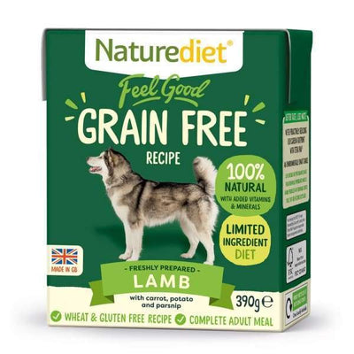 Naturediet [BUY 2 FREE 1!] Naturediet Feel Good Grain-Free Lamb Wet Dog Food 390g Dog Food & Treats