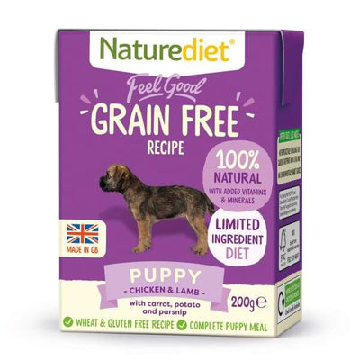 Naturediet [Buy 3 Get 1 Free] Naturediet Feel Good Grain-Free Puppy Wet Dog Food 200g Dog Food & Treats