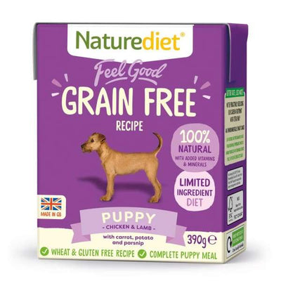 Naturediet [Buy 3 Get 1 Free] Naturediet Feel Good Grain-Free Puppy Wet Dog Food 390g Dog Food & Treats