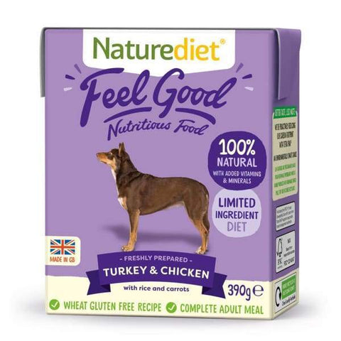 Naturediet [BUY 2 FREE 1!] Naturediet Feel Good Turkey & Chicken Wet Dog Food 390g Dog Food & Treats
