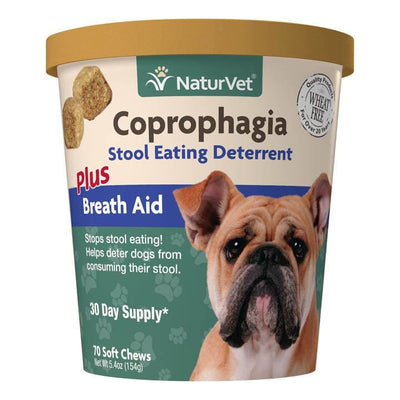 NaturVet [20% OFF] NaturVet Coprophagia Stool Eating Deterrent & Breath Aid Chewable Tablets 60 Count Dog Healthcare