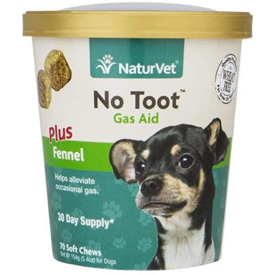 NaturVet NaturVet No Toot Gas Aid Soft Chews Dog Supplement 70ct Dog Healthcare