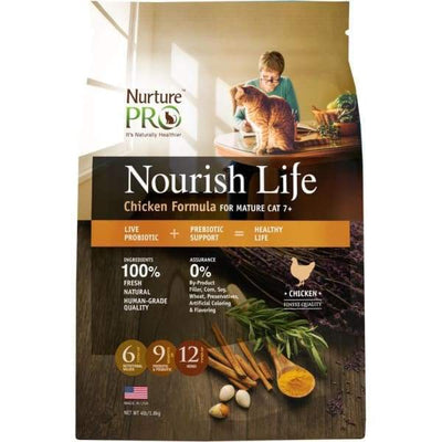 Nurture Pro [20% OFF + 2 X FREE TREATS*] Nurture Pro Nourish Life Chicken Mature 7+ Formula Dry Cat Food Dog Food & Treats
