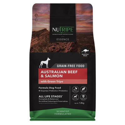 Nutripe [20% OFF] Nutripe Essence Australian Beef & Salmon With Green Tripe Dry Dog Food (2 Sizes) Dog Food & Treats