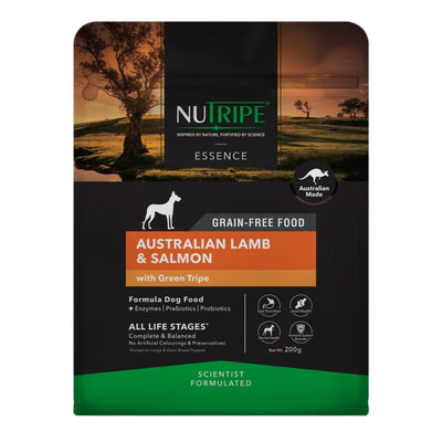 Nutripe Nutripe Essence Australian Lamb & Salmon With Green Tripe Dry Dog Food Trial Bag 200g Dog Food & Treats