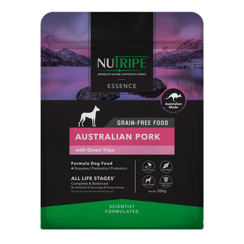 Nutripe Nutripe Essence Australian Pork With Green Tripe Dry Dog Food Trial Bag 200g Dog Food & Treats