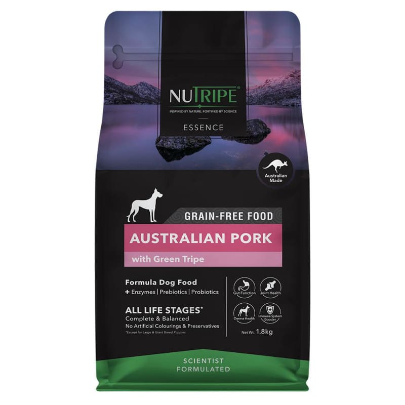 Nutripe [20% OFF] Nutripe Essence Australian Pork With Green Tripe Dry Dog Food (2 Sizes) Dog Food & Treats