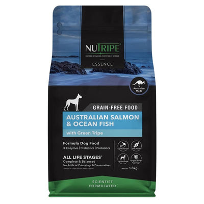 Nutripe [20% OFF] Nutripe Essence Australian Salmon & Ocean Fish With Green Tripe Dry Dog Food (2 Sizes) Dog Food & Treats