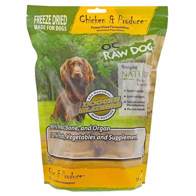 OC Raw Dog [3 FOR $128] OC Raw Dog Chicken & Produce Slider Freeze Dried Dog Food 14oz Dog Food & Treats