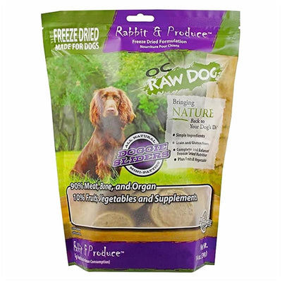 OC Raw Dog [2 FOR $126] OC Raw Dog Rabbit & Produce Slider Freeze Dried Dog Food 14oz Dog Food & Treats