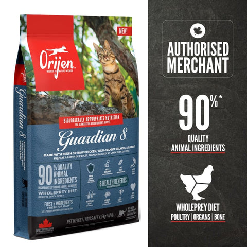 ORIJEN [33% OFF] ORJEN Guardian 8 Freeze-Dried Infused Dry Cat Food (2 Sizes) Cat Food & Treats