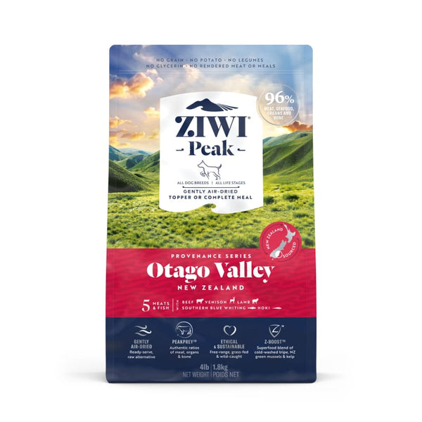 Ziwi Peak [140G: $10 EACH] Ziwi Peak Provenance Otago Valley Air-dried Dog Food (3 Sizes) Dog Food & Treats