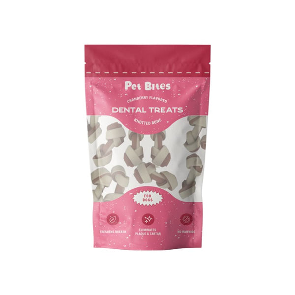 Pet Bites [37% OFF] Pet Bites Cranberry Small Knotted Bones Dental Dog Treats 195g Dog Food & Treats