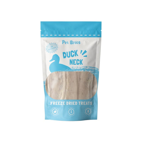 Pet Bites [3 FOR $30 | 37% OFF] Pet Bites Duck Neck Freeze Dried Cat & Dog Treats 79g Dog Food & Treats