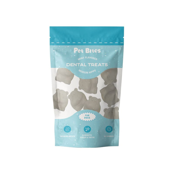 Pet Bites [37% OFF] Pet Bites Milk Medium Hippo Dental Dog Treats 200g Dog Food & Treats