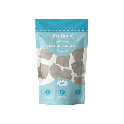 Pet Bites [37% OFF] Pet Bites Milk Medium Hippo Dental Dog Treats 200g Dog Food & Treats
