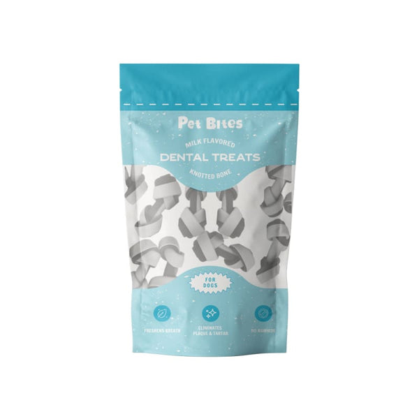Pet Bites [37% OFF] Pet Bites Milk Small Knotted Bone Dental Dog Treats 195g Dog Food & Treats